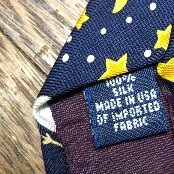 Jonathan Bennett 100% Silk Navy Blue Snowman Tie - Picture 7 of 11